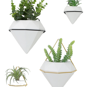 Maceta Colgante de Pared Minimalista Greeny Shelf, de Fibra de Arcilla Esmaltada, Biodegradable y Ecológica, en Blanco y Negro, para Hogar, Jardín y Balcón - Product Image 1