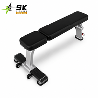 Banc de musculation plat commercial SK pour entraînement de force en salle de sport et centre de fitness