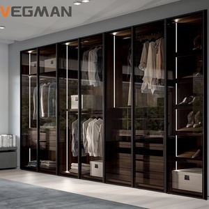 Customized Make Bedroom Furniture New Design Wooden Glass Door <strong>Wardrobe</strong> <strong>Cabinet</strong> - Product Image 2