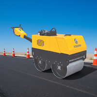 Compacteur routier vibrant à double tambour RWYL32C de 583 kg, diesel, pour le compactage de l'asphalte et du sol