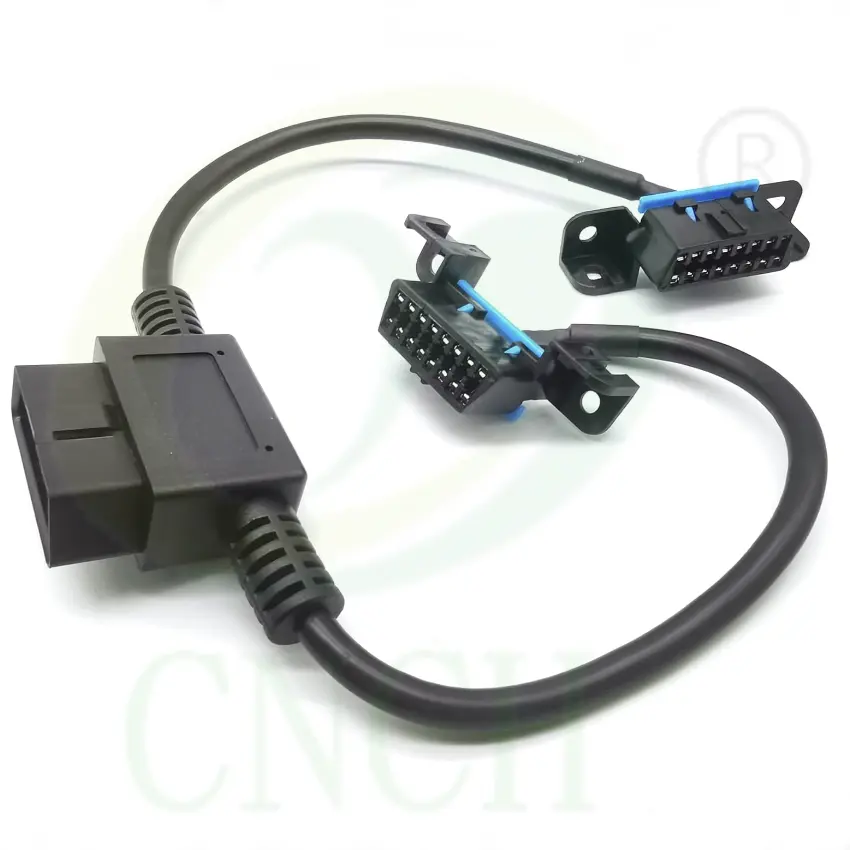 Otomatik sinyal Splitter adaptörü OBD-II 16 Pin OBD2 Splitter Y uzatma kablosu