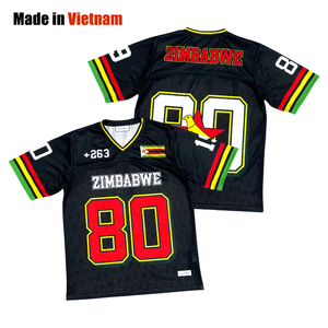Custom Polyester Oversized American Football Jersey Breathable Cropped Boxy Mesh Men's Football Shirt - Product Image 1