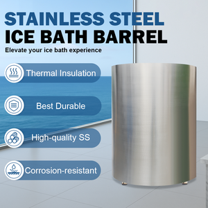 स्टेनलेस स्टील कोल्ड डुबकी टब प्रीमियम 316 ग्रेड स्वच्छ टिकाऊ सर्वश्रेष्ठ ठंडा डुबकी बैरल - Product Image 4