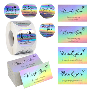 Tùy chỉnh thực hiện Thankyou Nhãn dán nhãn Logo cuộn <span class=keywords><strong>in</strong></span> Cảm ơn bạn dán cho doanh nghiệp nhỏ - Product Image 4