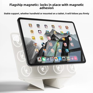 Étui magnétique pliable et stable à double clip magnétique pour tablette <span class=keywords><strong>iPad</strong></span> Air Mini 6 <span class=keywords><strong>7</strong></span> <span class=keywords><strong>Pro</strong></span> <span class=keywords><strong>10</strong></span> 11 12.9 13 pouces - Product Image 2