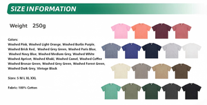 เสื้อยืดคอตตอนย้อมสีพื้นทรงโอเวอร์ไซส์ แขนสั้น คอกลม สีพื้น เสื้อยืดเจอร์ซีย์ถัก ระบายอากาศได้ดี ความยาวปกติ สำหรับผู้ชาย - Product Image 6