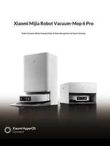Mijia 6 Pro Auto Drain Robot Vacuum,30000Pa,58W,2.5L Disposable Dust Bag,85°C Hot Wash <b>Dry</b>,AI Triple Camera Navigation - Product Image 5