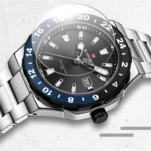 Reloj de Cuarzo de Acero Inoxidable para Hombre <span class=keywords><strong>NAVIFORCE</strong></span> 9249 de Lujo de Fábrica con Movimiento Japonés <span class=keywords><strong>Seiko</strong></span> Resistente al Agua Regalo Casual para Hombre - Product Image 5