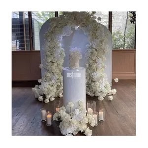 Factory White Color Rose Wedding Arch Flowers Customized For Wedding Table Floral
