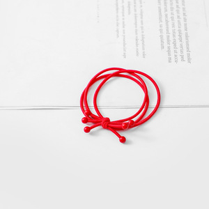 Élastique à cheveux rouge avec nœud chinois, haute élasticité, pour queue de cheval, usage adulte, diamètre 5 cm - Product Image 3