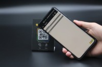 Support d'affichage NFC sans contact personnalisable en PVC 13,56 MHz avec code QR pour les avis Google, support sans contact étanche