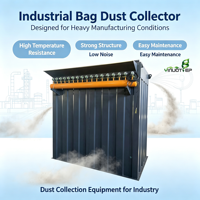 Collecteur de poussière à jet pulsé en acier au carbone, nettoyage automatique par impulsions pour le contrôle des poussières en fonderie