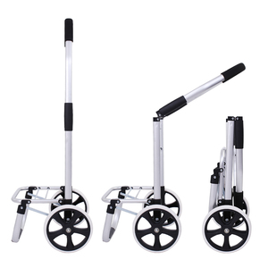 <span class=keywords><strong>Chariot</strong></span> de Courses Pliant Portable en Aluminium avec Structure en Filet et Isolation Thermique - Product Image 5