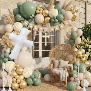 Kit de Guirnalda de <span class=keywords><strong>Globos</strong></span> Cruzados en Dorado Blanco y Verde Arena, 152 Piezas, para Decoración de Fiestas Temáticas de Pascua, Cumpleaños, Bodas y Bautizos - Product Image 5