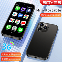 Nouveau Soyes XS15 Mini Smartphone Android 8.1 à Bas Prix 2026, Double SIM 3G/4G/2G, 16 Go, GPS, Jeux, Écran LCD 3.0 Pouces 90Hz, Quad-Core