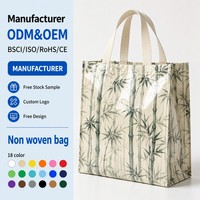 Sac fourre-tout pour aliments pour animaux de compagnie en non-tissé laminé avec logo personnalisé, imperméable, résistant, réutilisable, écologique, sac promotionnel en gros pour fournitures pour animaux de compagnie