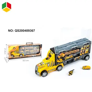 QS 1/64 סגסוגת למשוך בחזרה קטן מתכת מכוניות רכב Diecast דגם הזזה Carrier אחסון בניית משאית מכונית צעצוע רכב