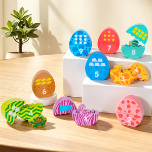 Jogos de Tabuleiro de Atividades de Viagem para Crianças em Idade Pré-Escolar, Meninos e Meninas, Brinquedos Divertidos de Classificação e Correspondência de Ovos de Dinossauro - Product Image 3