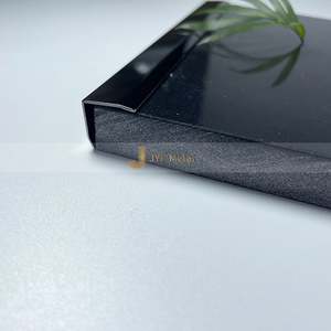 L Shape Metal Brush 304 Stainless Steel <b>Tile</b> Trim Matt Black Durable Waterproof Easy Installation Apartment Wall Trim - Product Image 1