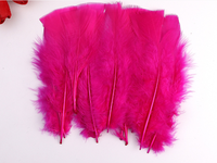 Plat 50pc paquet rouge longue plume de dinde pour bricolage artisanat cheveux Costume accessoire de pêche mouche attachant matériel ornement frange décor