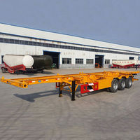 Semi-remorque châssis porte-conteneurs squelette 3 essieux 40 pieds 20 pieds pour tracteur, prix usine, vente chaude
