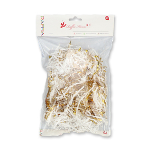 Noël bricolage brillant or raphia papier lambeaux <span class=keywords><strong>noir</strong></span> froissé coupe papier déchiqueté remplissage pour boîte de remplissage décorations colorées - Product Image 2