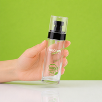 Flacon pulvérisateur en verre transparent coloré personnalisé de 100 ml pour tonique visage et parfum