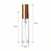 Flacon de parfum cylindrique en verre mat transparent avec bouchon à vis, pratique, 2ml 3ml 5ml 10ml, anti-fuite, rechargeable, avec boîte d'emballage