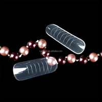 NADECO Dual Form Nail Tips Ballerina 14 Tailles Carrées, Capsules d'Extension en Gel à Couverture Complète pour la Conception d'Ongles
