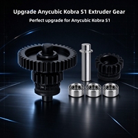 Kit Roda Gigi Ekstruder Baja Keras untuk Penggantian Roda Gigi Penggerak Filamen Printer 3D Anycubic Kobra S1