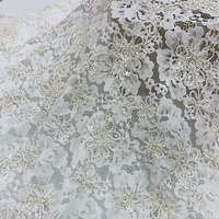Tissu en dentelle de luxe marron, guipure française, tulle ajouré, maille à sequins, cordon chenille brodé floral pour robe de soirée et vêtements