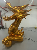 Ballon gonflable géant en forme de dragon doré, en tissu Oxford, dimensions 6-8 pieds, installation facile