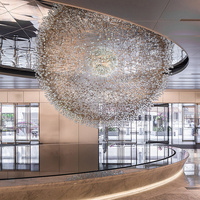 Lustre moderne en forme de boule de grande taille pour hôtel, centre commercial, décoration intérieure personnalisée, projet professionnel