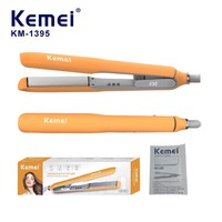 Lisseur de cheveux Kemei Km-1395 pour femme avec 14 réglages de température, 50W, chauffe rapide, plaques flottantes à ressort, fer à boucler, vente en gros