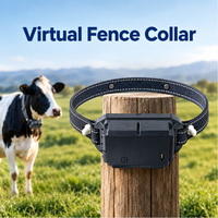 Collier de clôture virtuelle pour bétail 4G GPS, traceur de bétail 20000mAh solaire, suivi en temps réel pour la gestion des élevages de bovins et de moutons