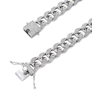 Pulsera Cubana Hip Hop para Hombre, Chapada en Rodio, Alta Calidad, 12mm, Circonita Cúbica, Aleación, Joyería con Certificación CMA Sunstar para Aniversarios - Product Image 6