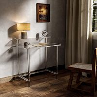 Bureau d'ordinateur multifonctionnel en acrylique transparent de style nordique, table de maquillage créative à niveaux pour la maison et le bureau