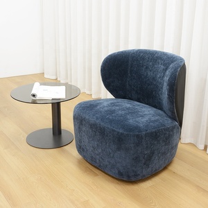 Silla de sofá individual negra moderna, sillón de ocio suave para sala de estar, Vestíbulo de Hotel o muebles de apartamento - Product Image 4