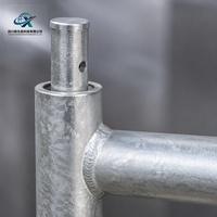Échafaudage à cadre HDG MF1217 type échelle 1200x1700mm avec planche en acier et étais transversaux pour la rénovation de bâtiments JGJ128
