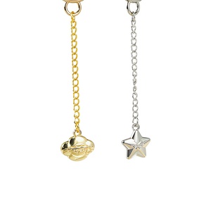 Mini Cartoon Zinc Alloy <strong>Keychain</strong>, <strong>Gold</strong> and Silver, Waterproof and Lightweight, Pendant Earring, Children's Birthday Gift. - Product Image 2