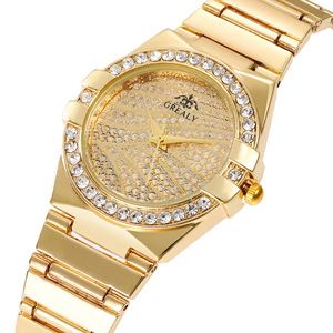 Luxury Geneva Brand fashion gold watch women ladies Crystal dress <span class=keywords><strong>orologi</strong></span> da polso al quarzo - Product Image 3