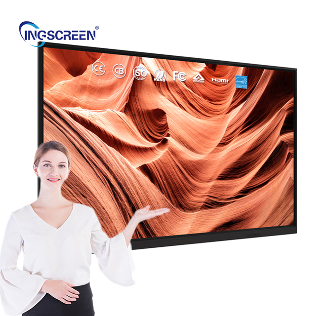 INGSCREEN 85 Inch 4K Android Zero Gap Bonding EDLA Certification Wholesale Infrared Interactive Smart White Digital Board Flat