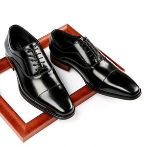 Genuine Leather Men's Dress Shoes Oxford and Loafers with Square <b>Toe</b> Wedding Style - Product Image 3