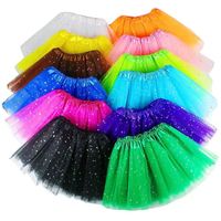 Vente flash - Costume d'Halloween pour enfants - Robe tutu - Fête de carnaval - Robes en tulle à trois couches - Jupe tutu scintillante pour filles