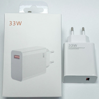 Cargador de Pared USB 2 en 1 para UE y EE. UU., 33W, Cargador Rápido para el Hogar con Cable USB Tipo C de PVC de 2.4A para Xiaomi Redmi Mi 17 Pro Max