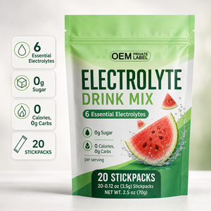 OEM Customized Logo Keto <b>Sugar</b>-<b>Free</b> Electrolyte Hydration Powder Packets 6g <b>Energy</b> <b>Drink</b> Sport Nutrition Supplement - Product Image 1