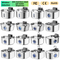 Nouveauté 304 acier inoxydable chat fontaine potable Pet fontaine d'eau automatique chat distributeur d'eau bol