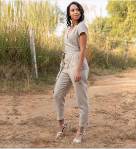 Meilleure qualité 100% lin coton à la mode nouveau Style africain longue combinaison pour adultes broderie décoration mi ceinture robe - Product Image 2