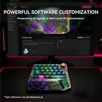 Teclado Mecánico Devil Breaker Wild Lotus II Verde, de Una Mano, 31 Teclas, con IA, Retroiluminación RGB, USB-C, Rapid Trigger, TMR Magnético, para Juegos