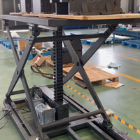 Plateforme élévatrice industrielle 3m 2000kg, table élévatrice à chaîne rigide électrique de précision stable pour système d'atelier automatisé